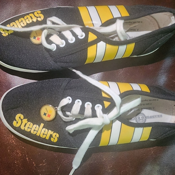 Steelers Black and Yellow Sneakers - Picture 1 of 7